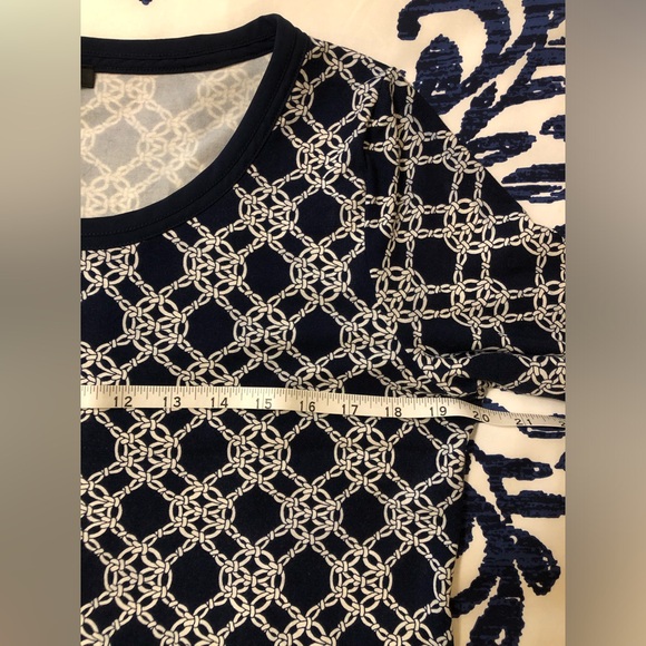 Talbots, LP stretchy nautical design T-Shirt. - Picture 4 of 8